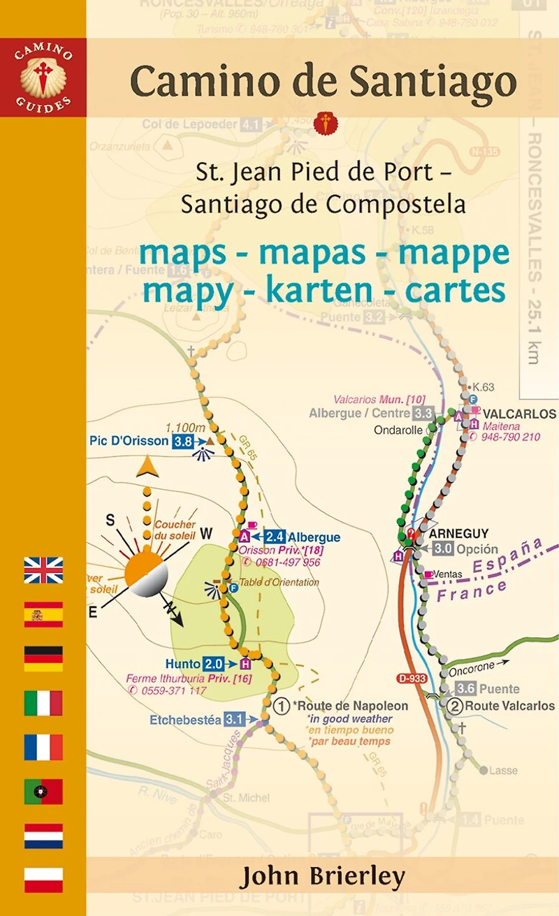 Camino De Santiago Maps (camino Francés): St. Jean Pied De Port - Santiago De Compostela