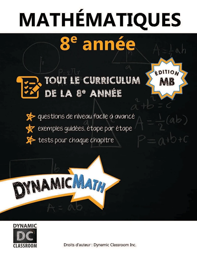 Dynamic Math book Atlantic 8e année