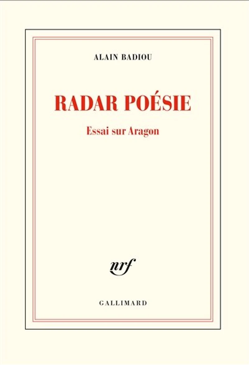 Radar poésie: essai sur Aragon