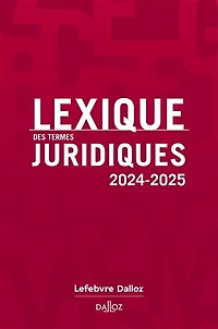 Lexique des termes juridiques: 2025-2026