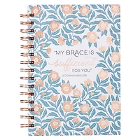 Journal Spiral-bound White/Teal/Gold My Grace 2 Cor. 12:9
