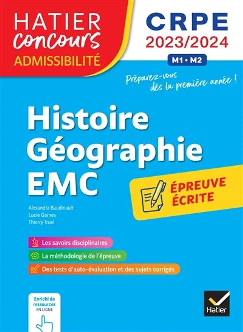 Histoire géographie, EMC: épreuve écrite d'admissibilité