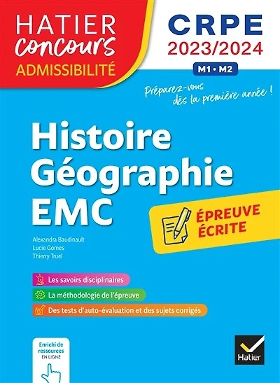 Histoire géographie, EMC: épreuve écrite d'admissibilité