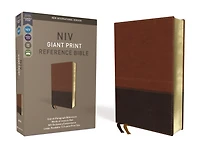 Niv, Reference Bible, Giant Print, Leather-look, Burgundy, Red Letter, Thumb Indexed, Comfort Print