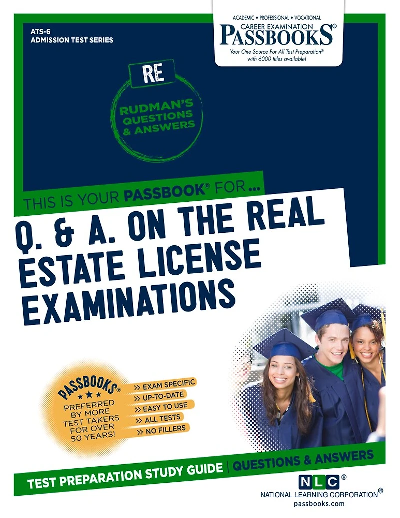 Q. & A. on the Real Estate License Examinations (RE) (ATS-6): Passbooks Study Guide