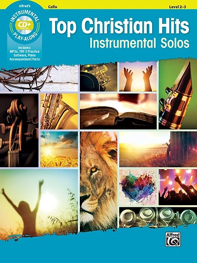 Top Christian Hits Instrumental Solos for Strings: Cello, Book and Online Audio/Software/PDF
