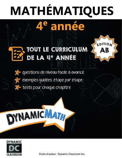 Dynamic Math book Atlantic 4e année
