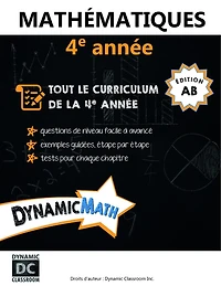 Dynamic Math book Atlantic 4e année
