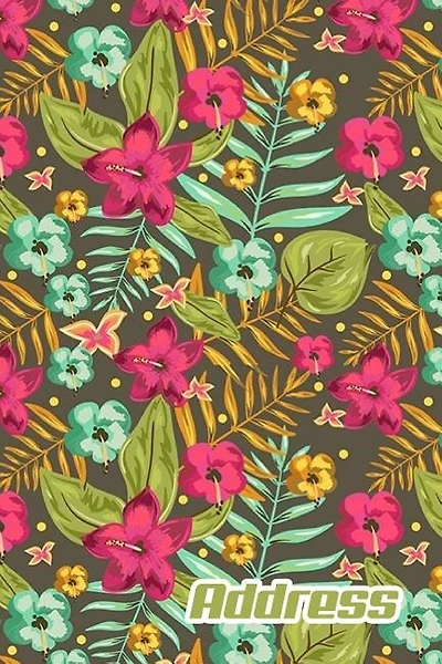 Address.: Address Book. (vol. C54) Tropical Cover Design. Glossy Cover, Contract Large Print, Font, 6 X 9 For