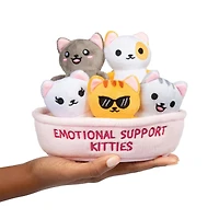 Emotional Support Kitties (5 Plushies with Carrying Basket)