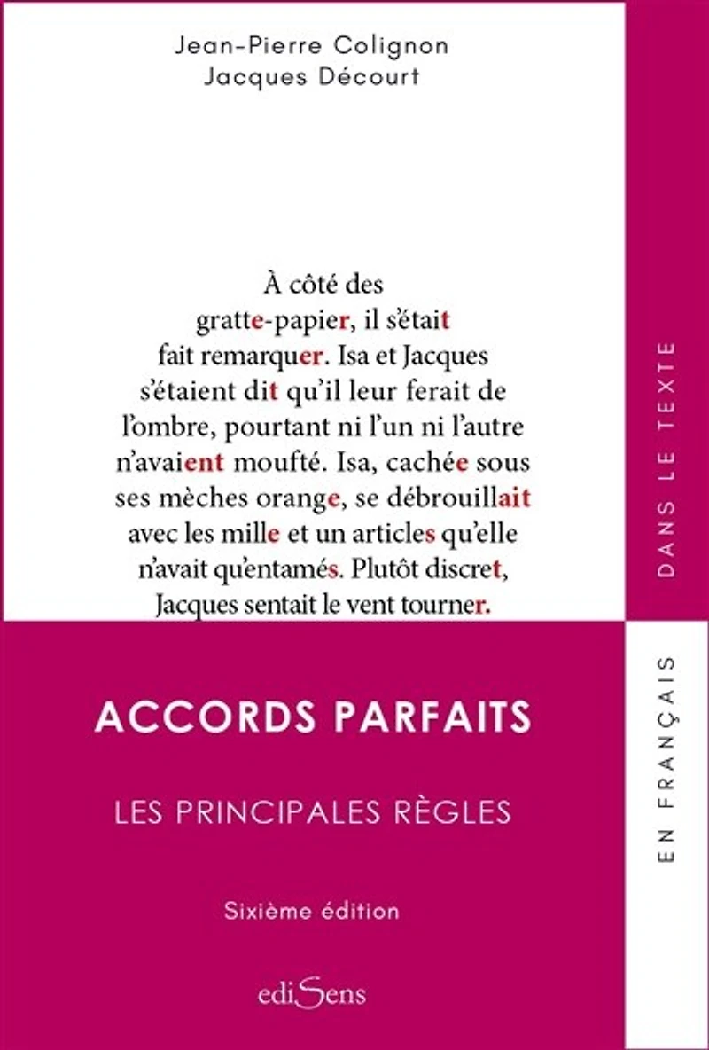 Accords parfaits: les principales règles
