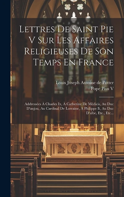 Lettres De Saint Pie V Sur Les Affaires Religieuses De Son Temps En France: Addressées À Charles Ix, À Catherine De Médicis, Au Duc D'anjou, Au Cardinal De Lorraine, A Philippe Ii, Au Duc D'albe, Etc., Etc...