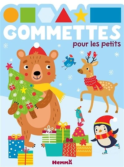 Ours de Noël: gommettes pour les petits