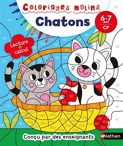 Les chatons: lecture et calcul, 6-7 ans, CP
