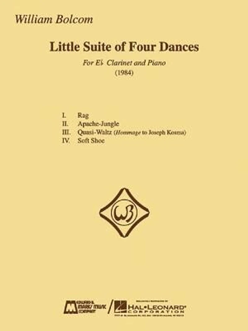William Bolcom - Little Suite of Four Dances: for E-Flat Clarinet and Piano