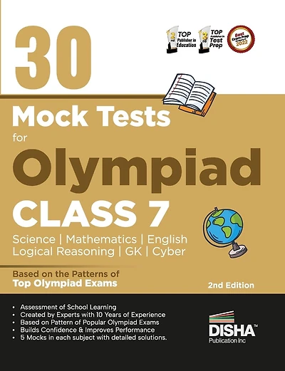 30 Mock Test Series for Olympiads Class Science, Mathematics, English, Logical Reasoning