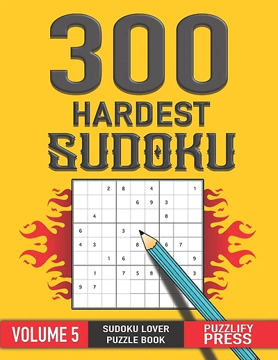 300 Hardest Sudoku: SUDOKU LOVER GIFT Puzzle Book for Girls Women Teens With Solution ( VOLUME 5 )