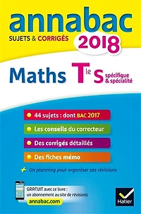 Maths terminale S, spécifique & spécialité: 2018