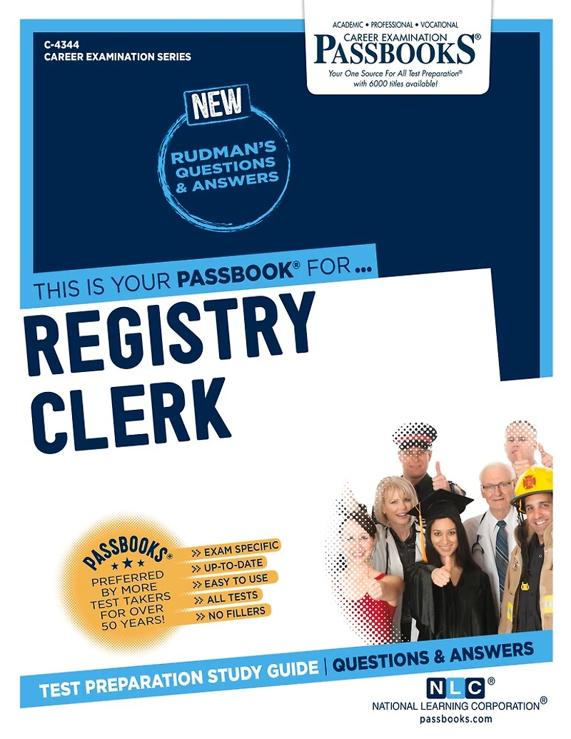Registry Clerk (C-4344): Passbooks Study Guide