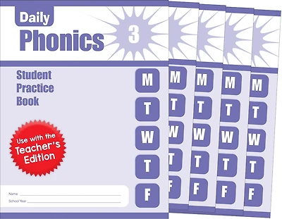 Daily Phonics, Grade 3 Student Edition Workbook (5pack)
