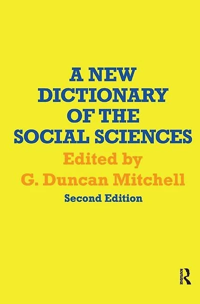 A New Dictionary Of The Social Sciences