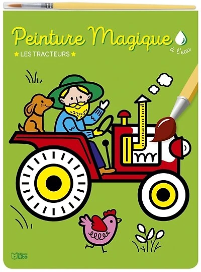 Les tracteurs: peinture magique à l'eau