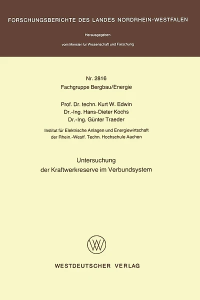 Untersuchung der Kraftwerkreserve im Verbundsystem