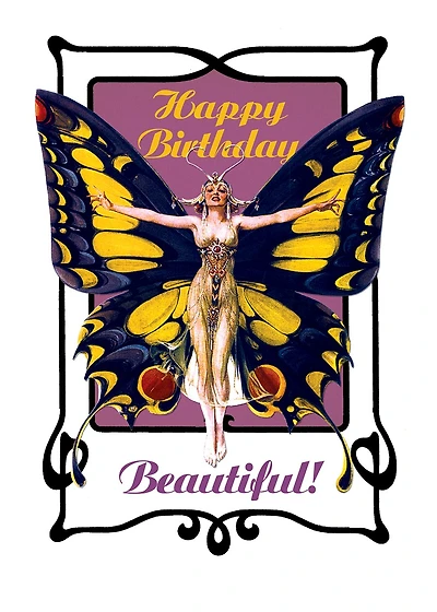 Butterfly Woman. 6 cards, individually bagged with envelopes