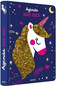 Agenda 2022-2023: sequins licornes