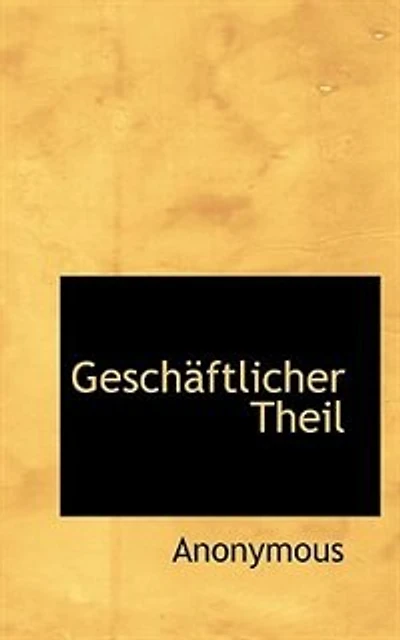 Geschäftlicher Theil