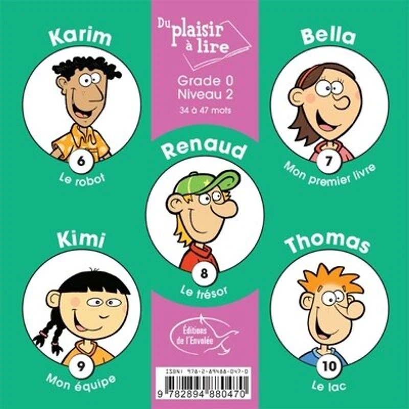 Du plaisir à lire - Série A. Grade 0, niveau 2: livrets 6 à 10 - 34 à 47 mots