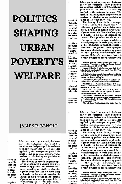Politics Shaping Urban Poverty's Welfare