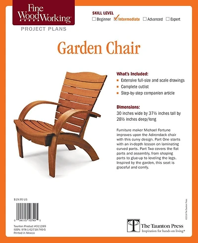 Fine Woodworking's Garden Chair Plan