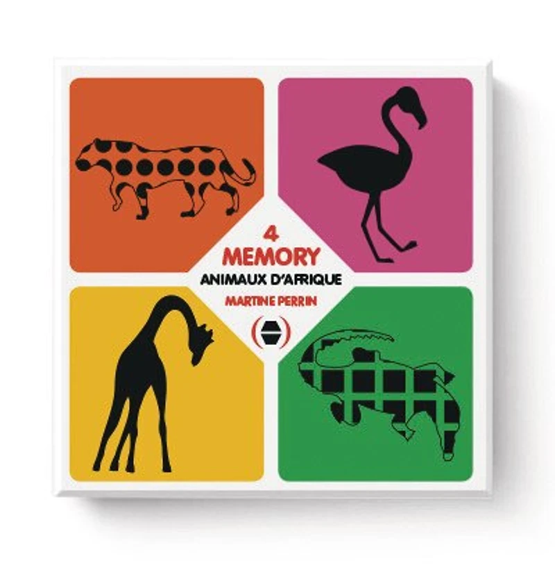 4 jeux de memory: animaux d'Afrique