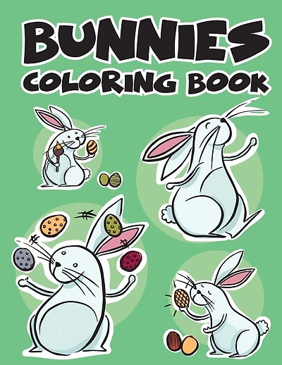 Bunnies Rabbit Easy coloring book for kids toddler, Imagination learning in school and home: Kids coloring book helping brain function, creativity, and imagination perfected for boys and girls