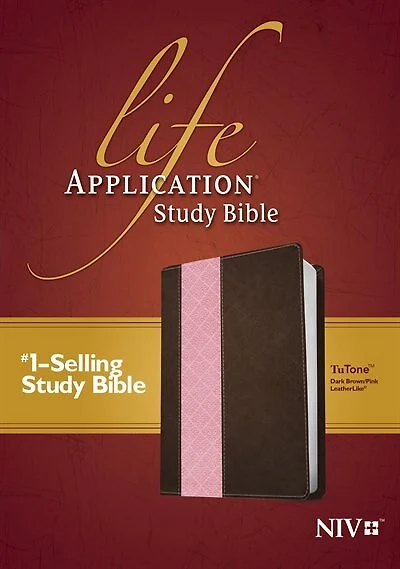 Niv Life Application Study Bible, Second Edition, Tutone (red Letter, Leatherlike, Dark Brown/pink)
