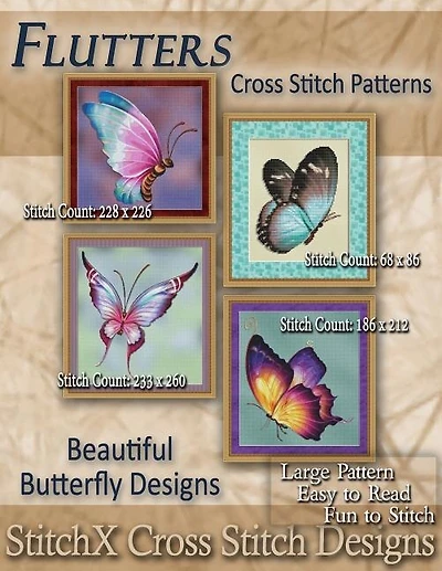 Flutters Cross Stitch Patterns: Beautiful Butterfly Designs