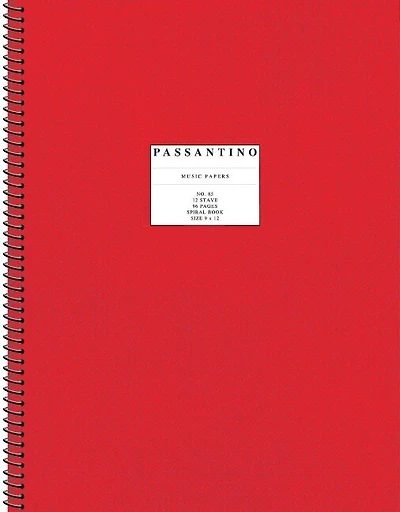 85. Spiral Book 12-Stave: Passantino Manuscript Paper