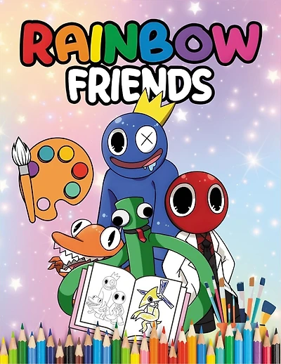 Rainbow Friends coloring book: 2024 Edition Unique Characters for Creative Kids and Teens Ages 4-12
