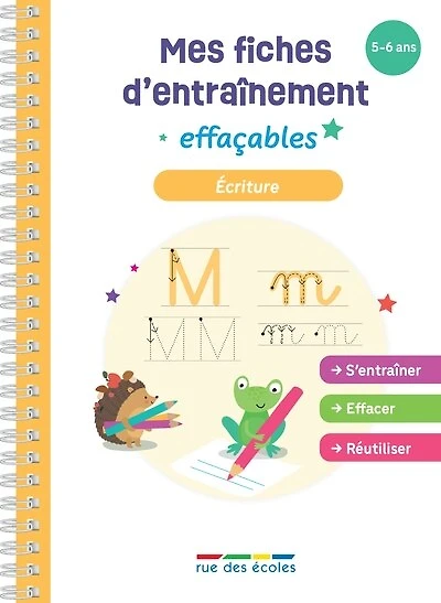 Ecriture: mes fiches d'entraînement effaçables