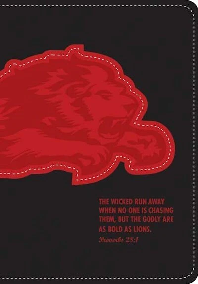 Kids Slimline Bible Nlt, Tutone (red Letter, Leatherlike, Black/red Lion)