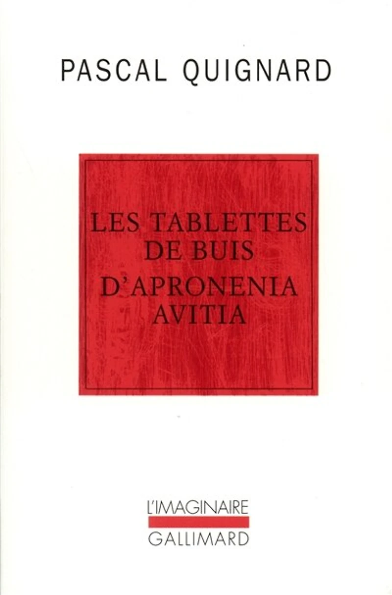 Les tablettes de buis d'Apronenia Avitia