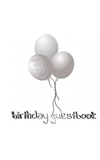 Ballon Birthday Guest Book: Book