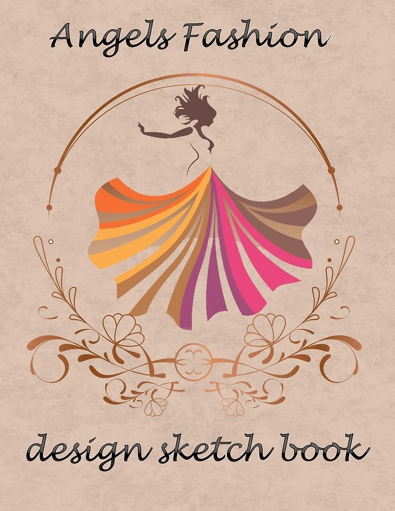 angels fashion design sketch book: Sketchbook Figure Templates for Fashion Designers and Model Draft Sketchpad (8.5x11) inches gift for women and girls