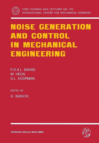 Noise Generation And Control In Mechanical Engineering
