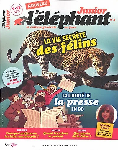 L'Eléphant junior, n°4. La vie secrète des félins ; La liberté de la presse en BD