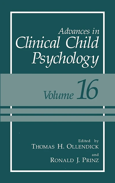 Advances Clinical Child Psychology
