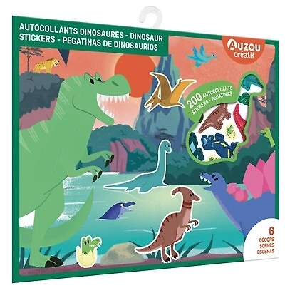 200 autocollants dinosaures