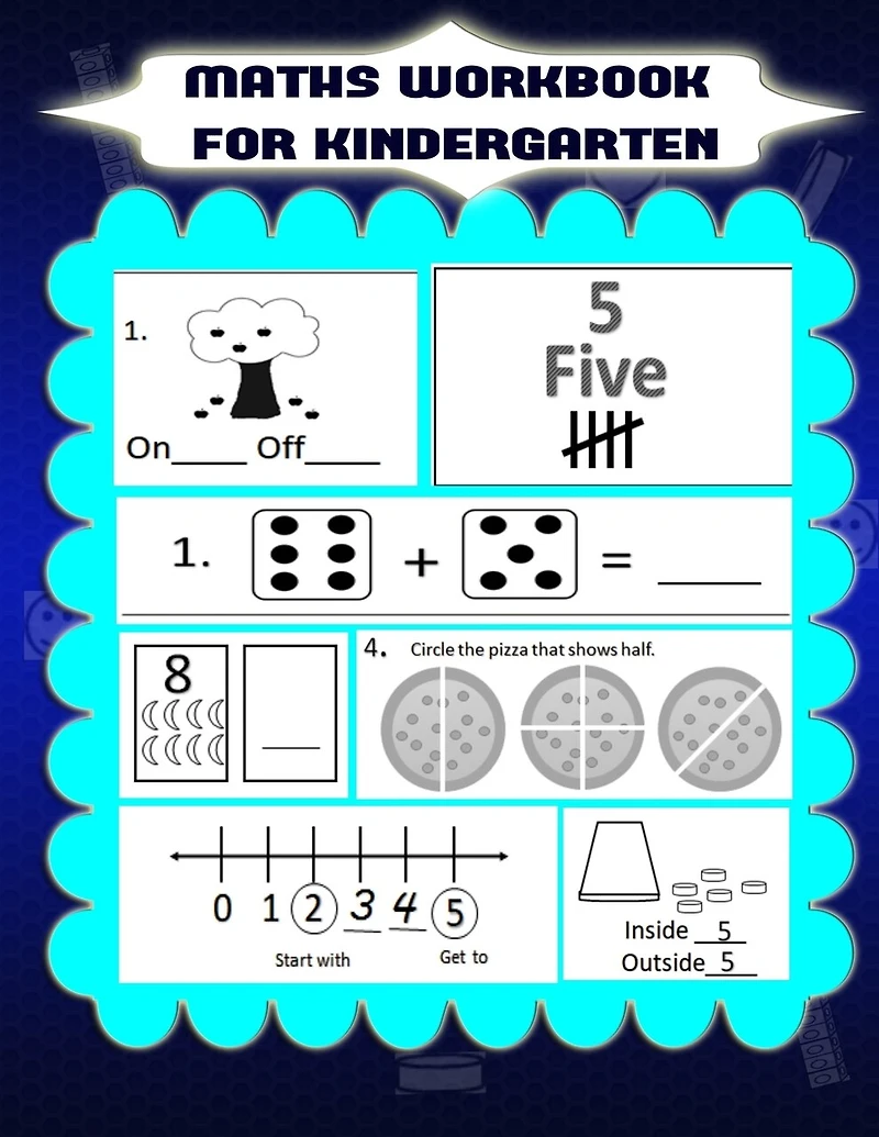 Maths workbook for kindergarten: maths activity for kindergarten