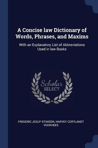 A Concise law Dictionary of Words